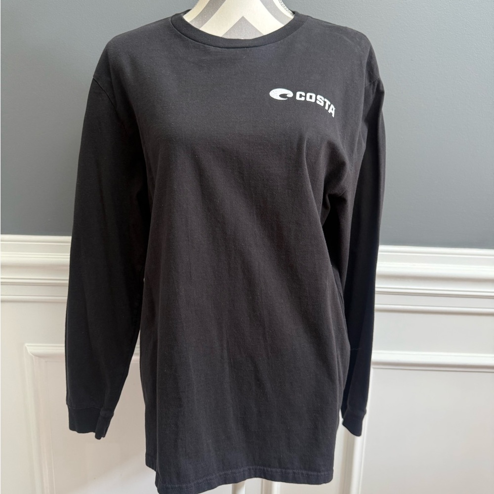 Costa Del Mar long sleeve T shirt size large black white